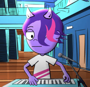 Stevi the Demon (From The Upside Downs) (voiced by Kelly Farrell) UPDATED AI voice text to speech and AI music cover generator